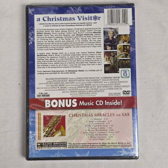 A Christmas Visitor DVD New Sealed Bonus Music CD - Picture 2 of 2